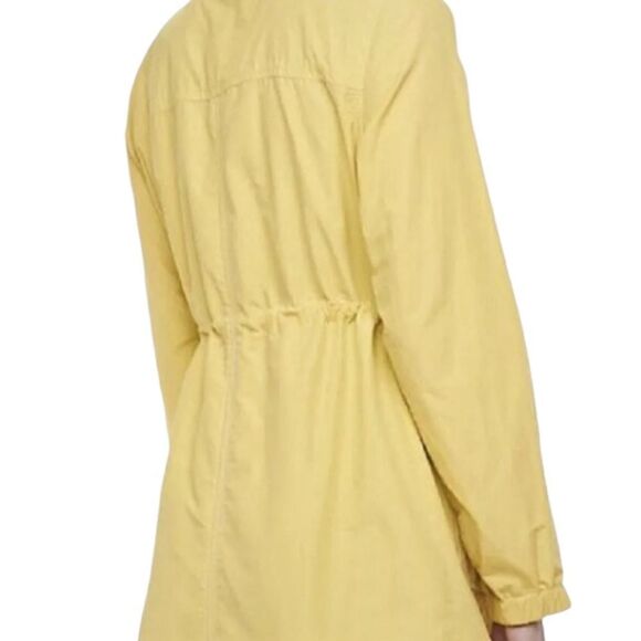 Eileen Fisher Anorak Windbreaker High Collar Rain Jacket Yellow Large 319.00 - Picture 4 of 14